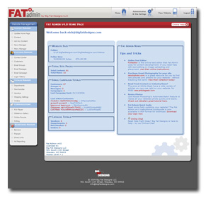 Fat Admin v4.0 Home Page