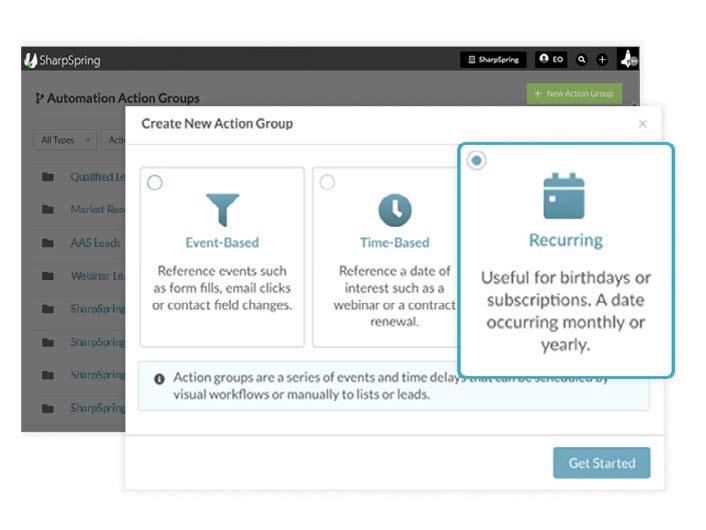 Recurring Action Groups